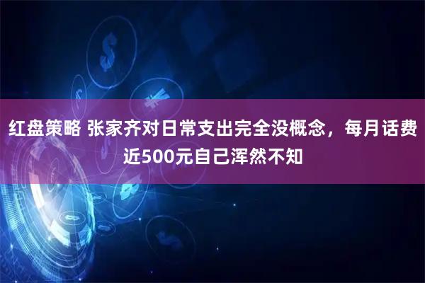 红盘策略 张家齐对日常支出完全没概念，每月话费近500元自己浑然不知